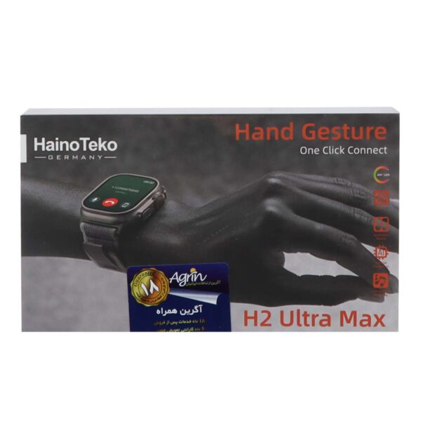 ساعت هوشمند هاینو تکو مدل H2 Ultra Max مشکی Haino Teko (گارانتی 18 ماهه شرکتی)