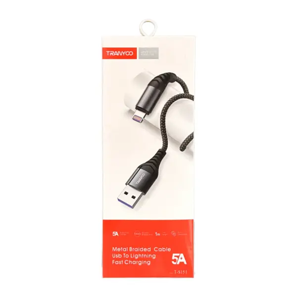 کابل شارژ ترانیو TRANYOO T-S15I آیفون 1متری Cable USB To Lightning